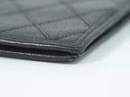 Chanel Bicolor Bifold Wallet Compact Caviar Leather Black — view 7