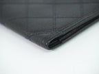 Chanel Bicolor Bifold Wallet Compact Caviar Leather Black — view 6