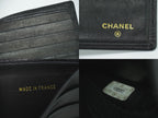 Chanel Bicolor Bifold Wallet Compact Caviar Leather Black — view 9