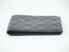 Chanel Bicolor Bifold Wallet Compact Caviar Leather Black — view 3