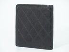 Chanel Bicolor Bifold Wallet Compact Caviar Leather Black — view 2