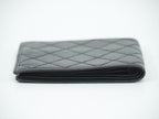 Chanel Bicolor Bifold Wallet Compact Caviar Leather Black — view 5