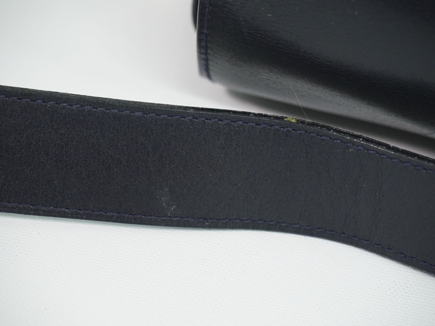 Celine Carriage Shoulder Bag Leather Navy — view 5