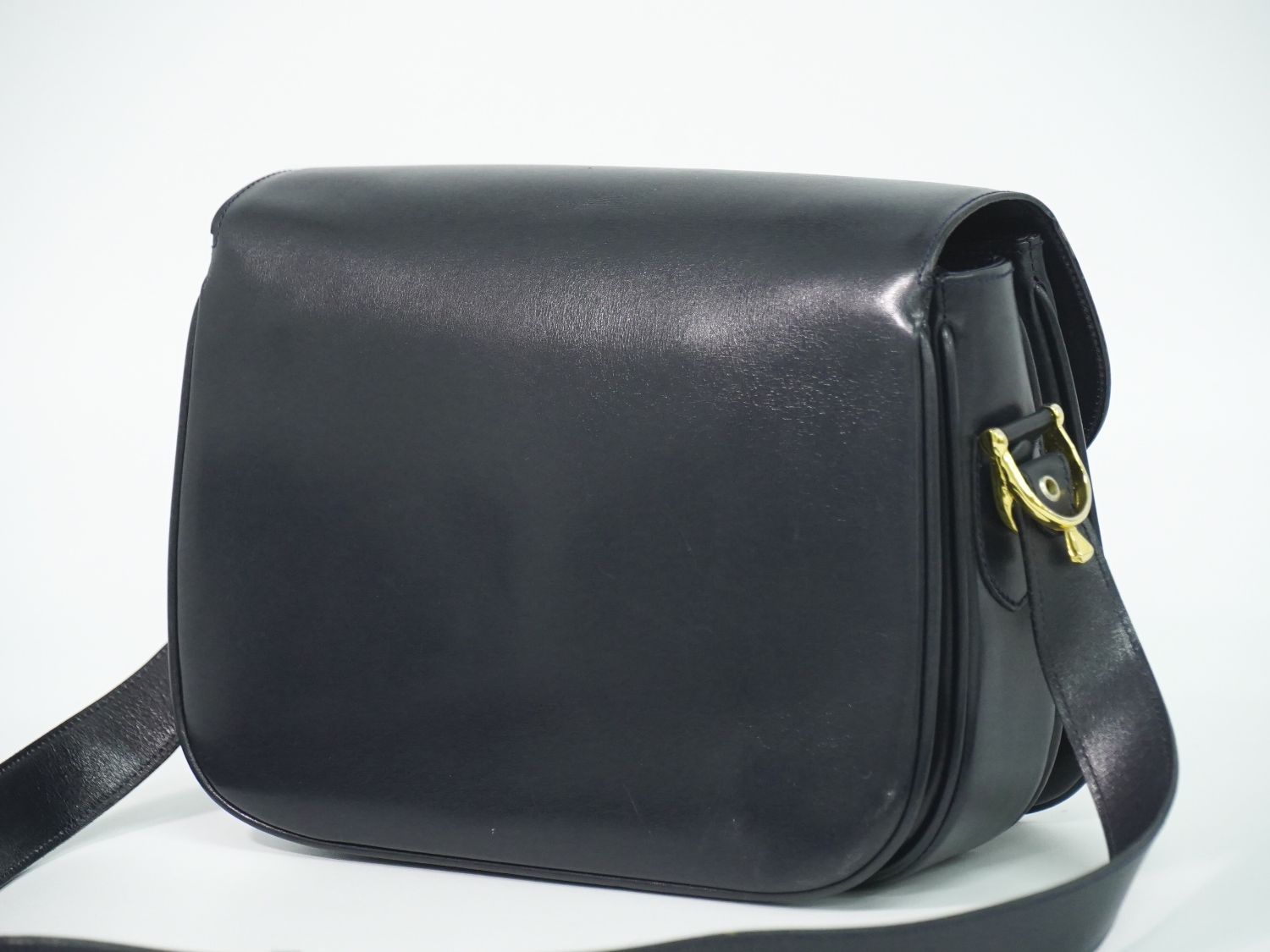 Celine Carriage Shoulder Bag Leather Navy — view 2