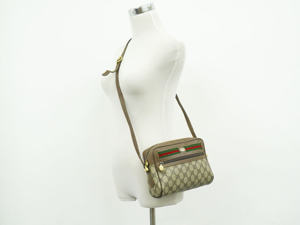 Gucci Sherry Line GG Supreme Shoulder Bag Pochette Beige Shelly — view 6
