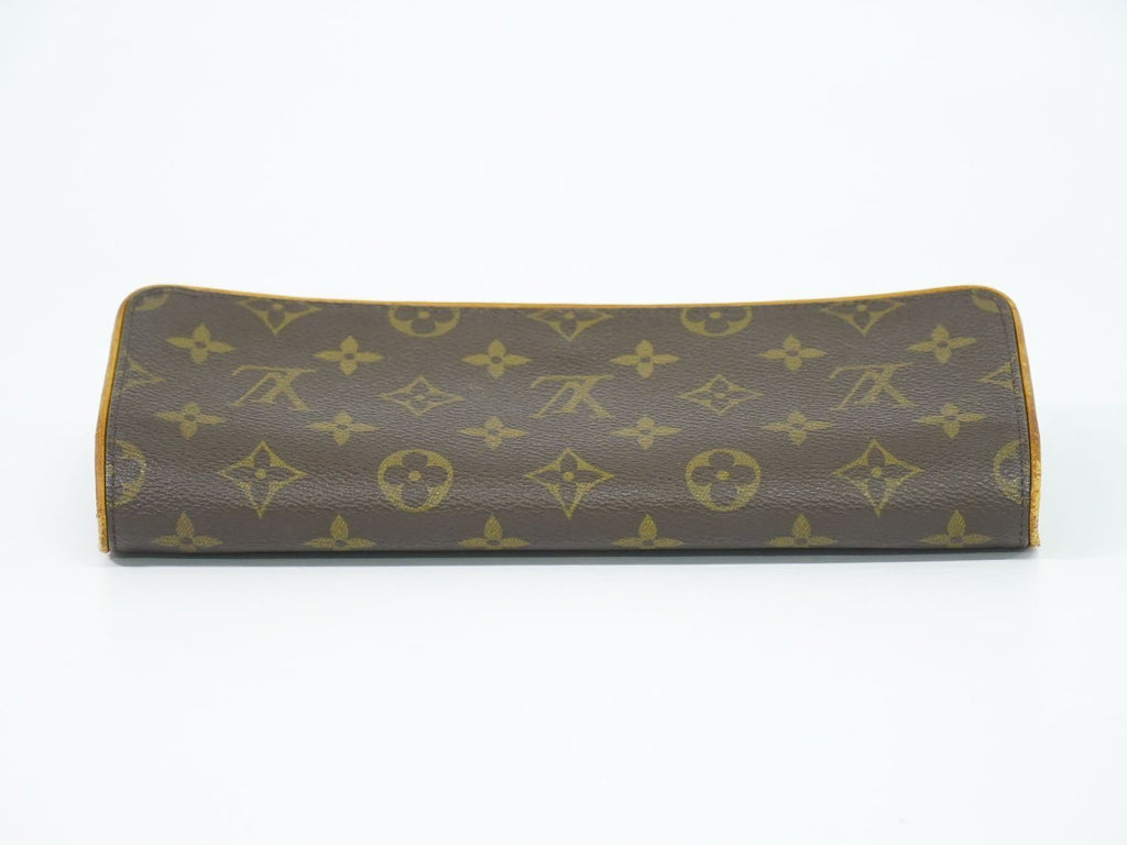 Louis Vuitton LV Pochette Twin GM Monogram Clutch Pouch Brown — view 5