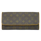 Louis Vuitton LV Pochette Twin GM Monogram Clutch Pouch Brown