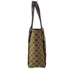 Gucci Tote GG Pattern Sherry Beige Dark Brown Multi Mini Bag Leather — view 2