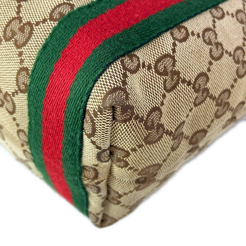 Gucci Tote GG Pattern Sherry Beige Dark Brown Multi Mini Bag Leather — view 6