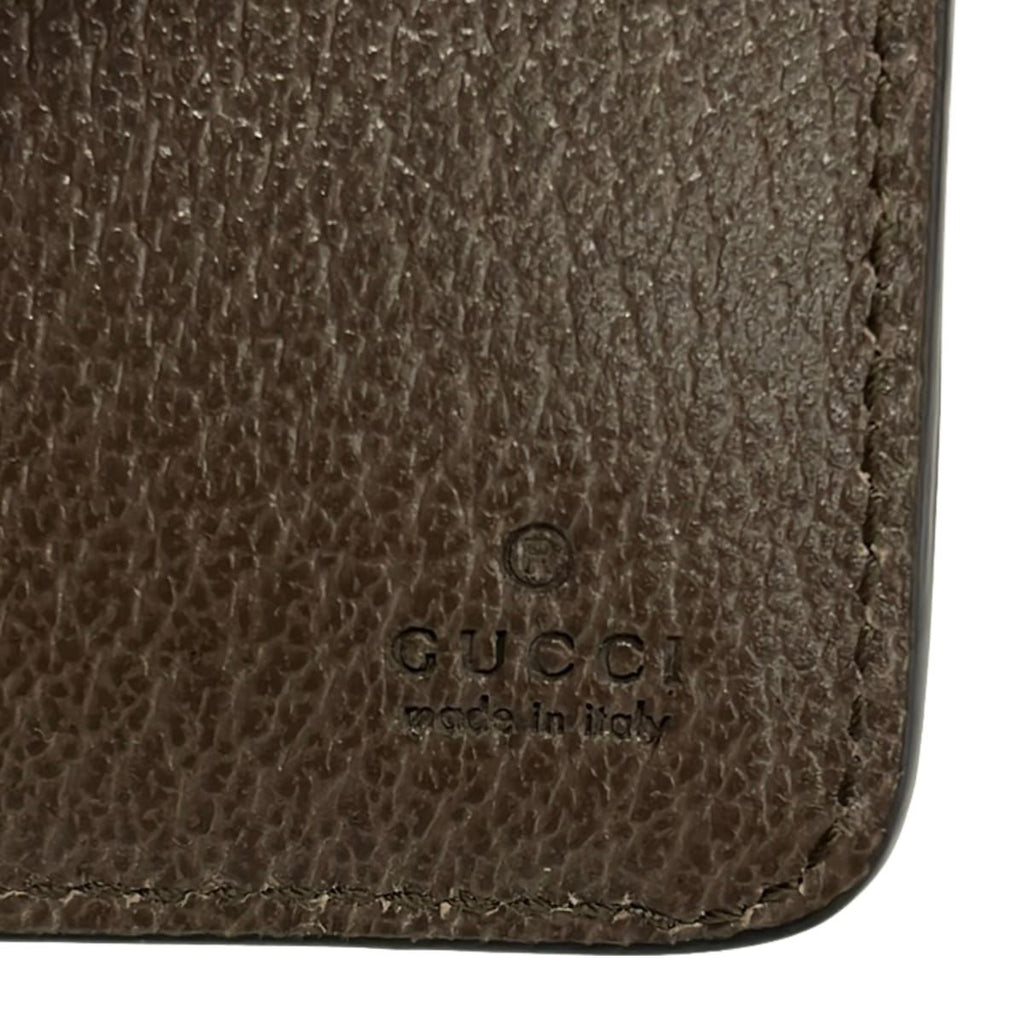 Gucci Bifold Wallet Ophidia Ivory Dark Brown Multi L-shaped Zipper Leather — view 5