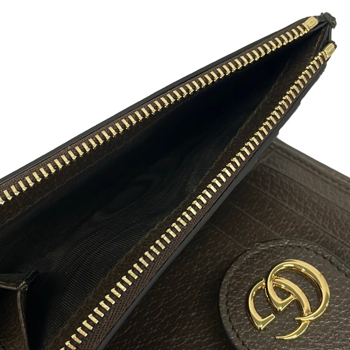 Gucci Bifold Wallet Ophidia Ivory Dark Brown Multi L-shaped Zipper Leather — view 4