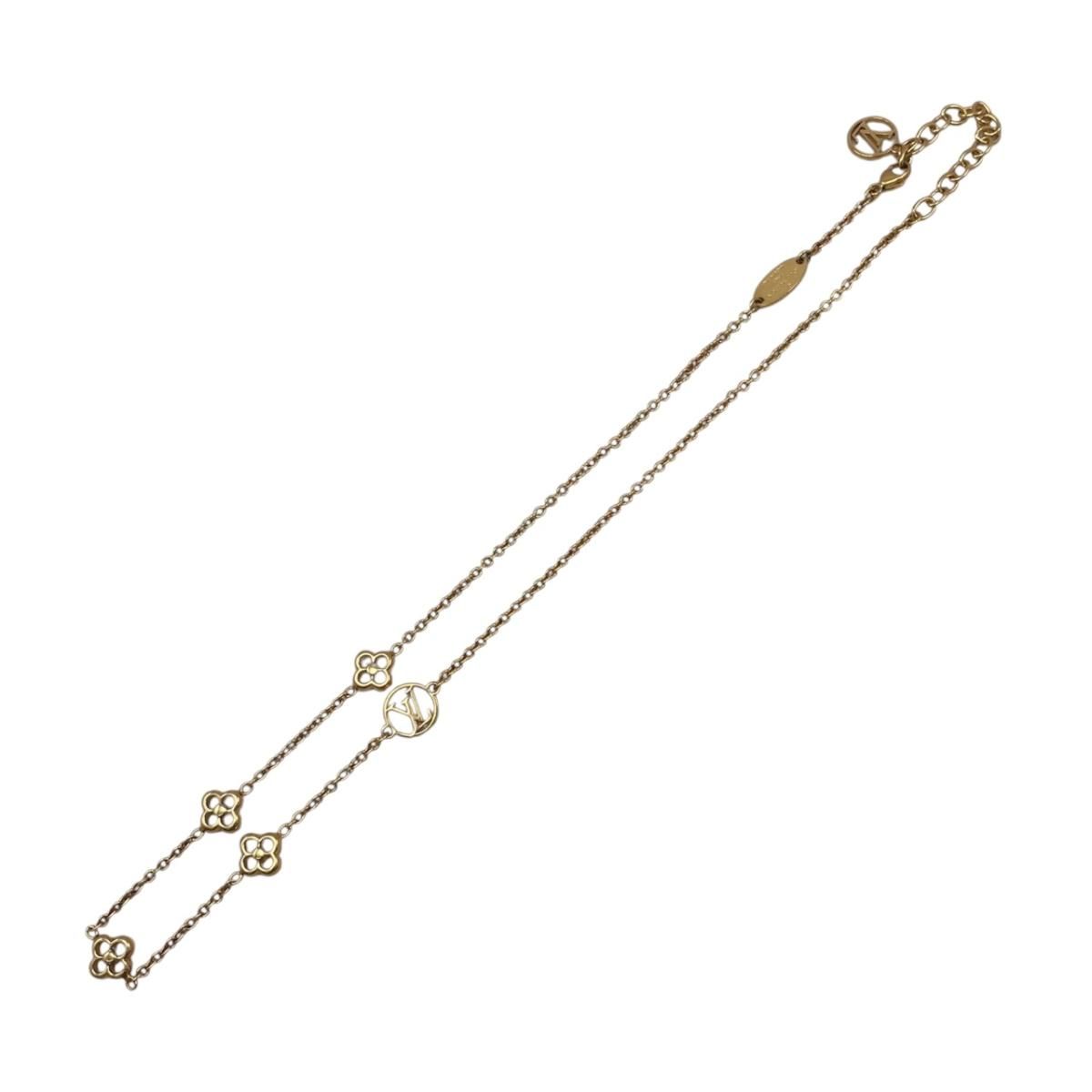 Louis Vuitton Necklace Flower Full Monogram Gold — view 3