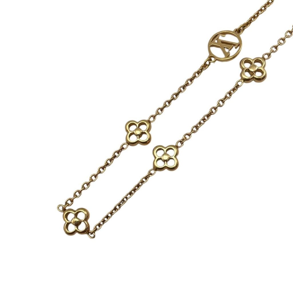 Louis Vuitton Necklace Flower Full Monogram Gold — view 2