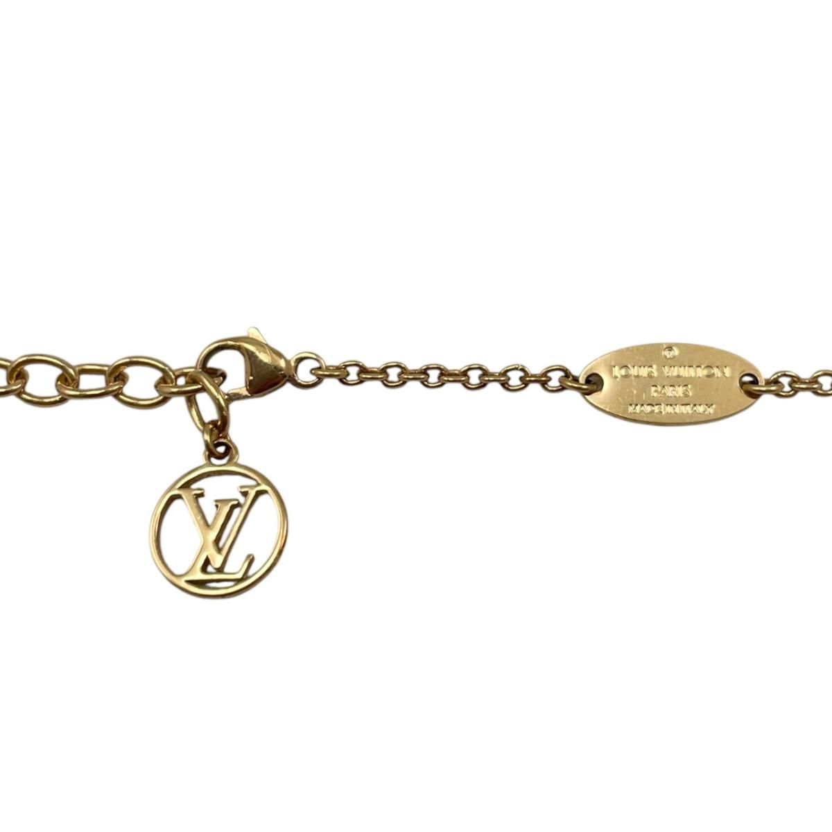 Louis Vuitton Necklace Flower Full Monogram Gold — view 6