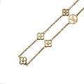 Louis Vuitton Necklace Flower Full Monogram Gold
