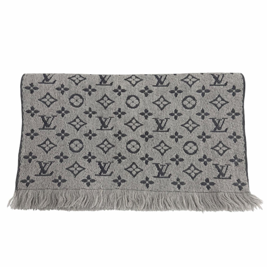 Louis Vuitton Echarpe Monogram Classic Wool Scarf Gray
