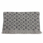 Louis Vuitton Echarpe Monogram Classic Wool Scarf Gray