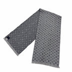 Louis Vuitton Echarpe Monogram Classic Wool Scarf Gray — view 3