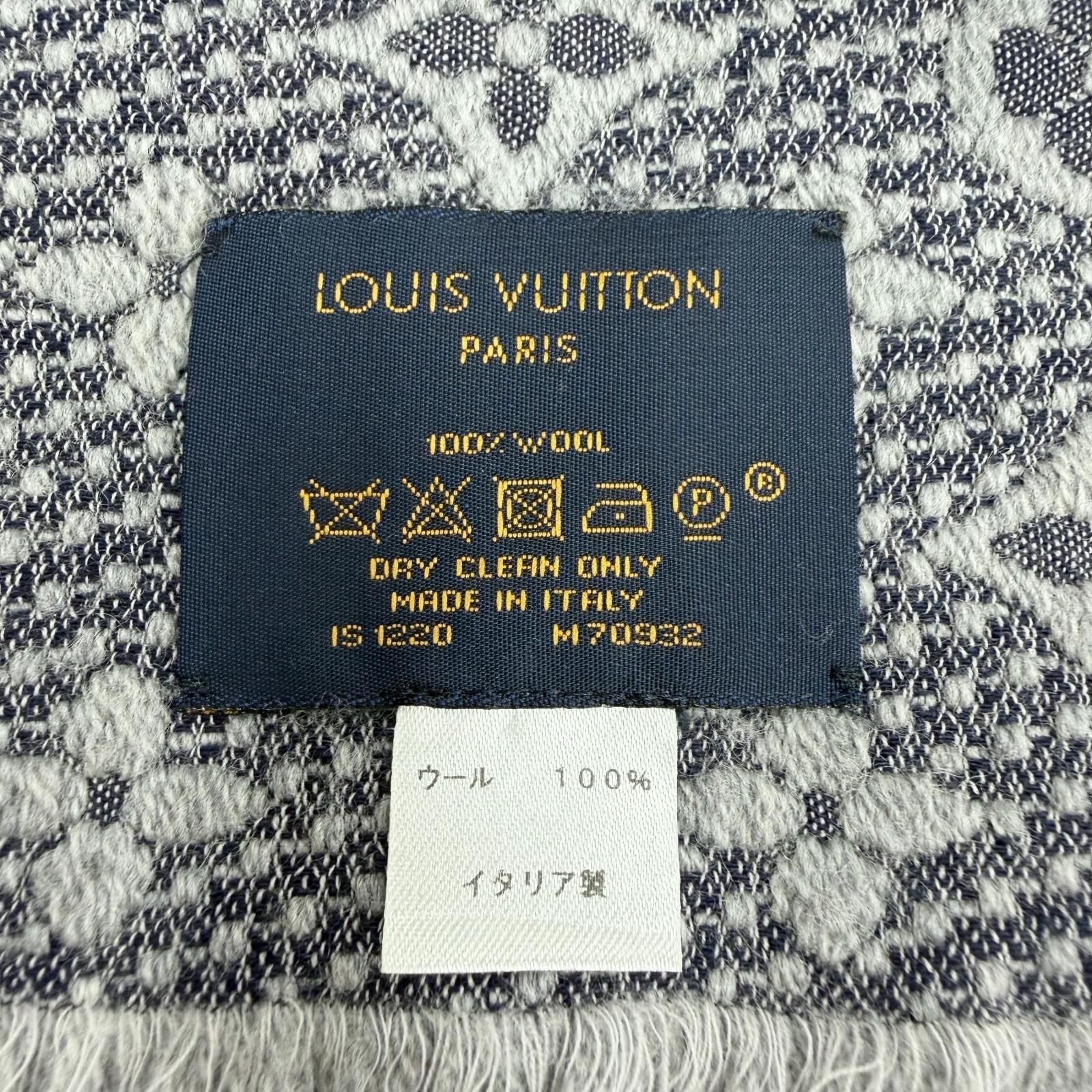 Louis Vuitton Echarpe Monogram Classic Wool Scarf Gray — view 6