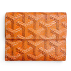 Goyard Marini in Canvas Leather Coin Case Compact Wallet Orange
