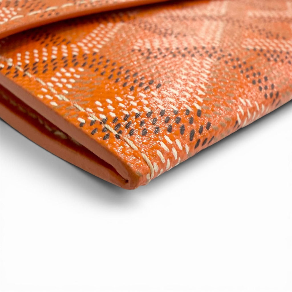 Goyard Marini in Canvas Leather Coin Case Compact Wallet Orange — view 5