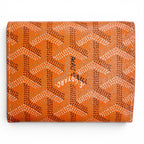 Goyard Marini in Canvas Leather Coin Case Compact Wallet Orange — view 3