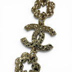Chanel CC Logo Flower Rhinestone Necklace Choker Gold — view 6