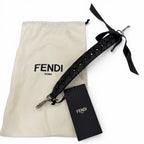 Fendi Mini Strap Leather Ribbon Shoulder Black — view 2