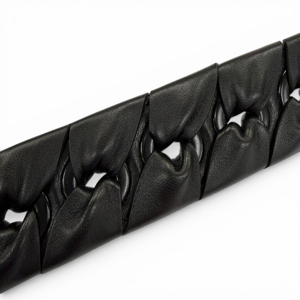 Fendi Mini Strap Leather Ribbon Shoulder Black — view 4