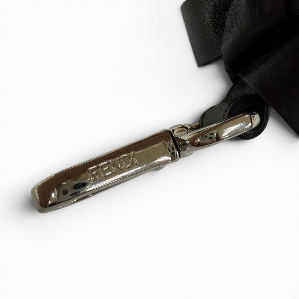 Fendi Mini Strap Leather Ribbon Shoulder Black — view 7