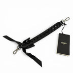 Fendi Mini Strap Leather Ribbon Shoulder Black — view 3