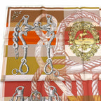 Hermes Carre 90 Gavroche Della Cavalleria Silk 100% Double Face Scarf Multi — view 4