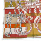 Hermes Carre 90 Gavroche Della Cavalleria Silk 100% Double Face Scarf Multi — view 7