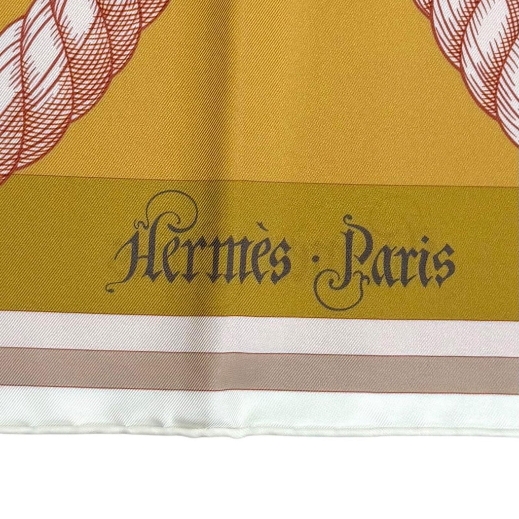 Hermes Carre 90 Gavroche Della Cavalleria Silk 100% Double Face Scarf Multi — view 8