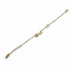 Dior CD Bow 17 cm CD Ribbon Rhinestone Bracelet Gold — view 4