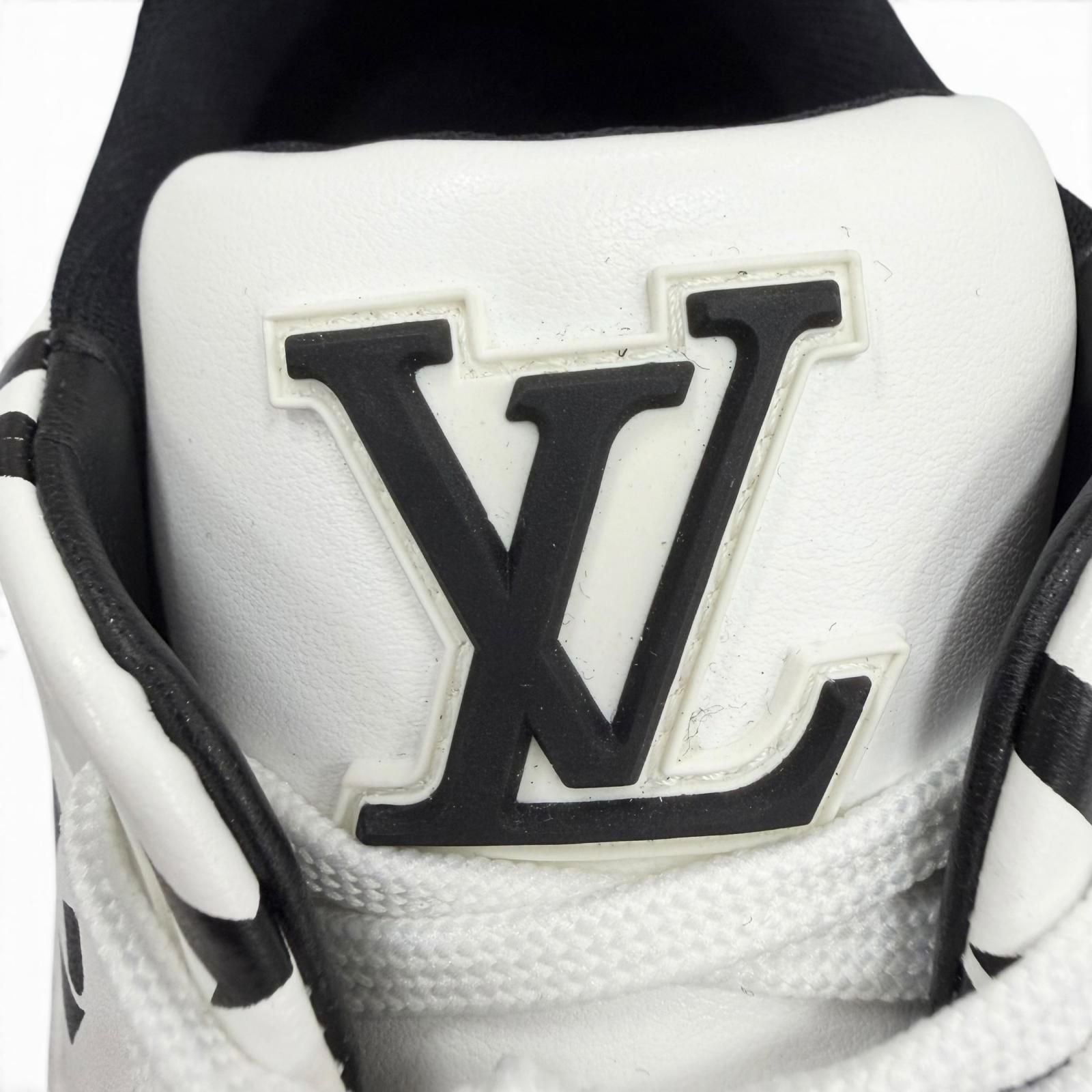Louis Vuitton LV Trainer Line Upcycled Leather LV Logo Low Cut Sneakers White — view 6