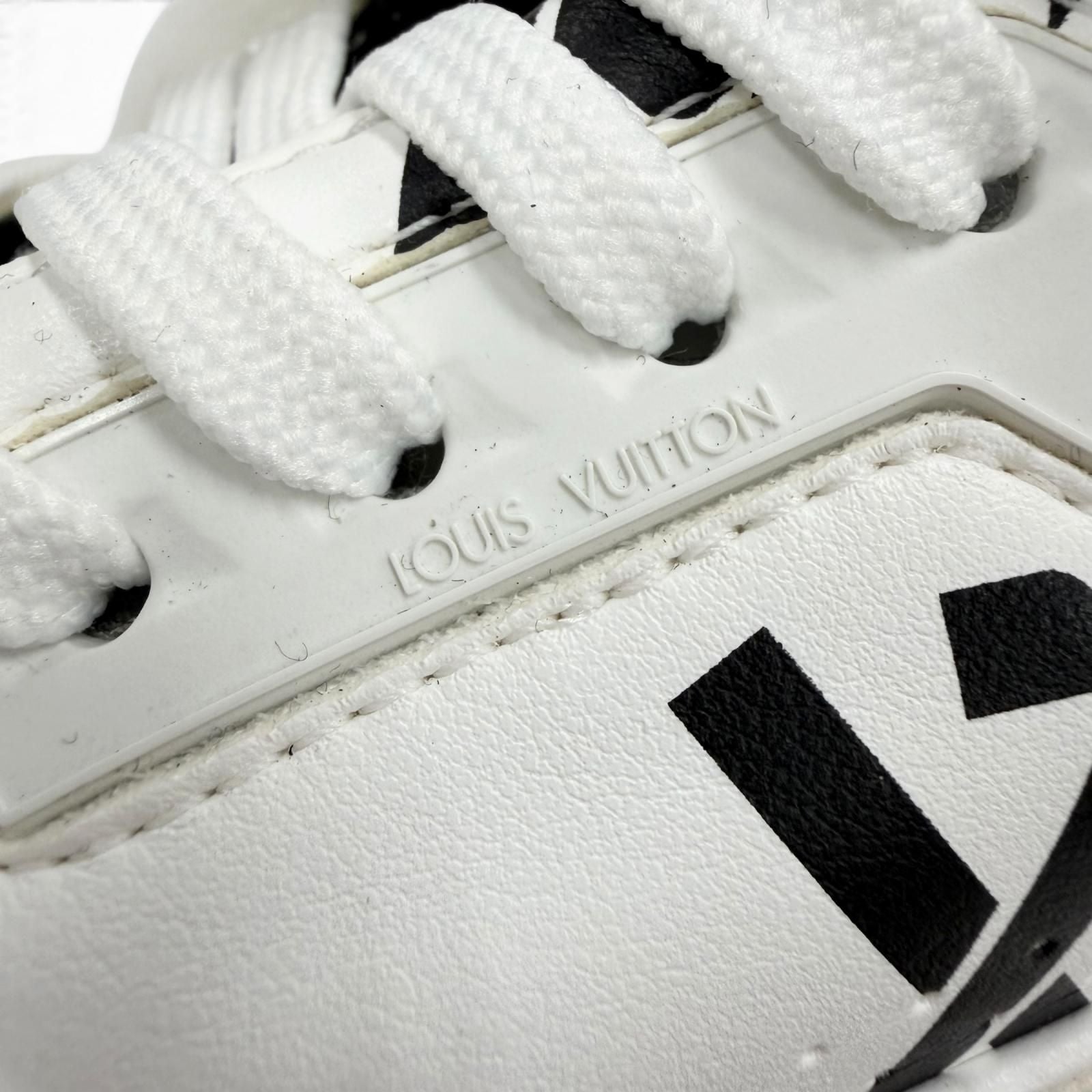 Louis Vuitton LV Trainer Line Upcycled Leather LV Logo Low Cut Sneakers White — view 8