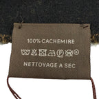 Hermes Cashmere Bicolor Shawl Scarf with Fringe Black Yellow UK — view 7