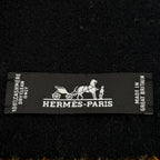 Hermes Cashmere Bicolor Shawl Scarf with Fringe Black Yellow UK — view 5