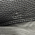 Gucci Logo Zip Around Wallet Leather Simple Black Silver — view 9