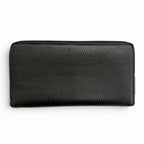 Gucci Logo Zip Around Wallet Leather Simple Black Silver — view 3