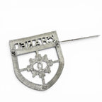 Chanel Emblem Logo CC Rhinestone Brooch Silver — view 5