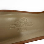 Hermes Oasis Calf Leather Gold Sandals — view 9