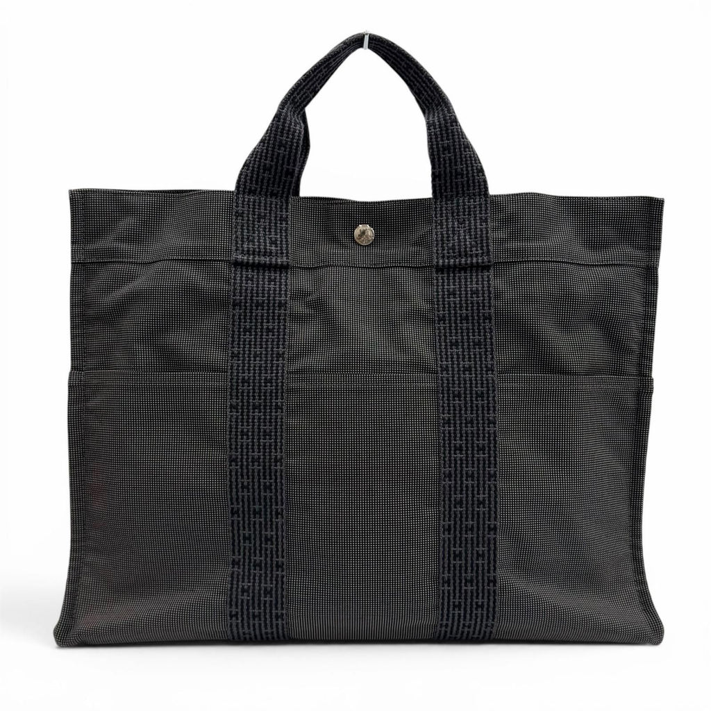 Hermes Her Line MM Series Button Tote Gray