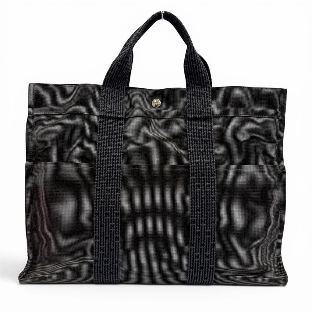 Hermes Her Line MM Series Button Tote Gray — view 2