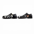 Loewe Campo Sandal Leather Logo Buckle Guruka Sandals Flat Black .5 cm — view 3