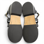 Loewe Campo Sandal Leather Logo Buckle Guruka Sandals Flat Black .5 cm — view 8
