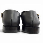 Loewe Campo Sandal Leather Logo Buckle Guruka Sandals Flat Black .5 cm — view 6