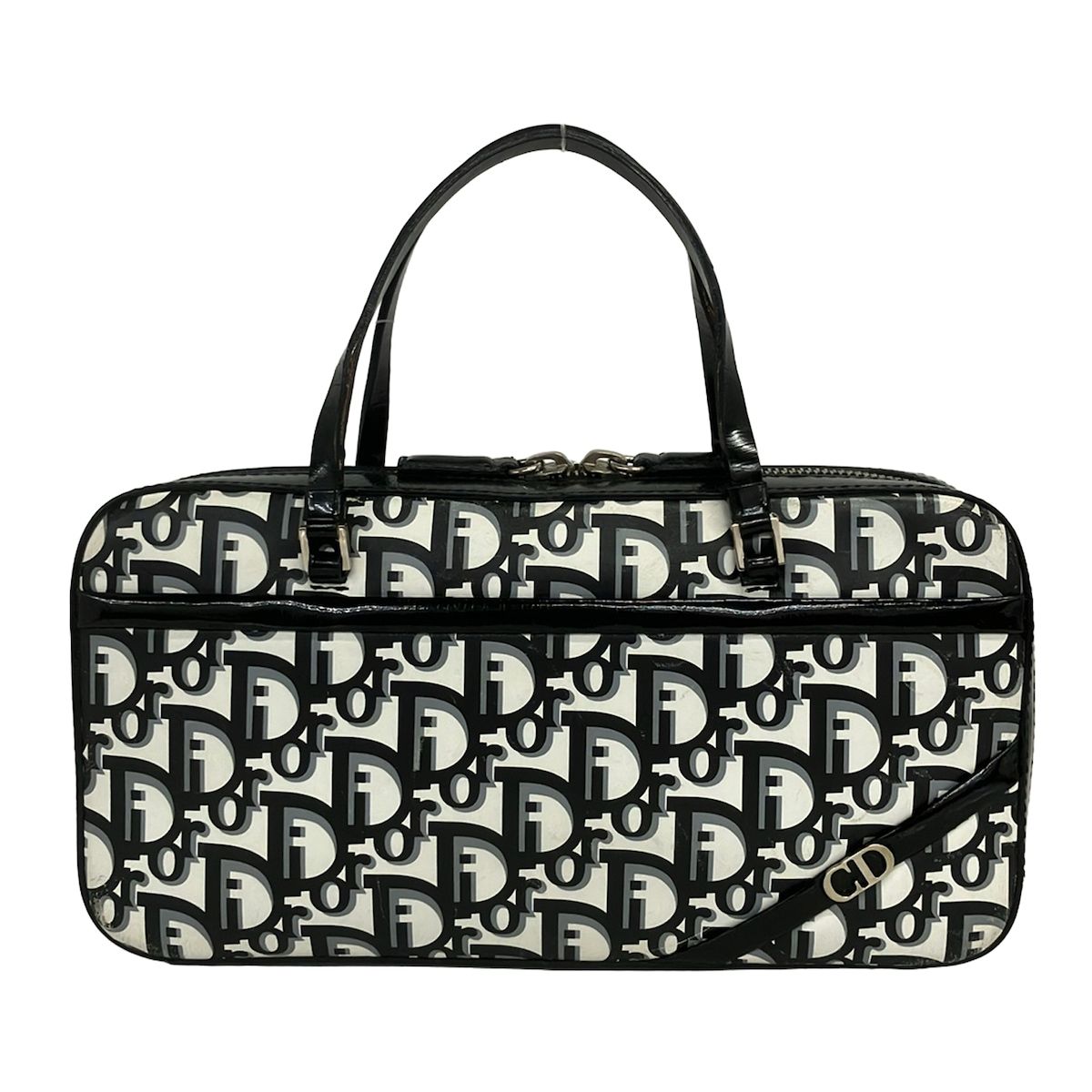 Dior Trotter White Black Gray Mini Bag Leather
