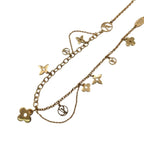 Louis Vuitton Necklace Collier Blue Monogram Flower LV Circle Gold — view 2